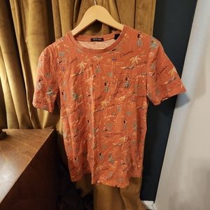 Men's large, Scotch and Soda tshirt, orange.